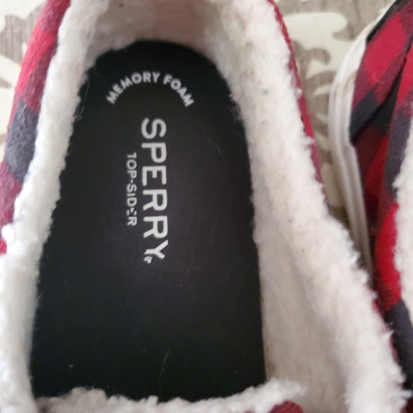 Sperry Holiday Plaid Shoes Size 10 - Picture 2 of 6